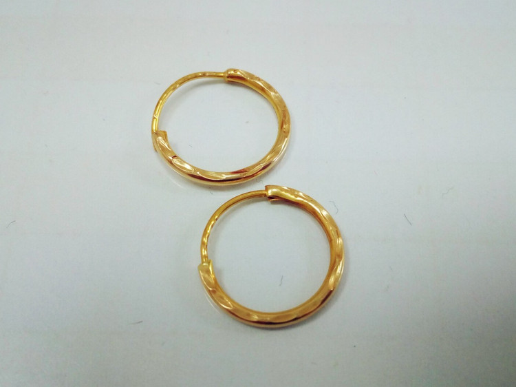 گوشواره طلای بدون اجرت حلقه ای سایز کوچک