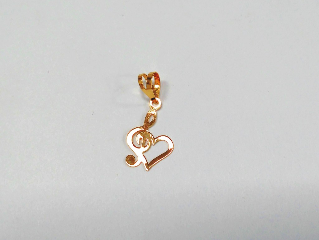 پلاک آویز طلای لیزری 18 عیار طرح نت و قلب کد 30