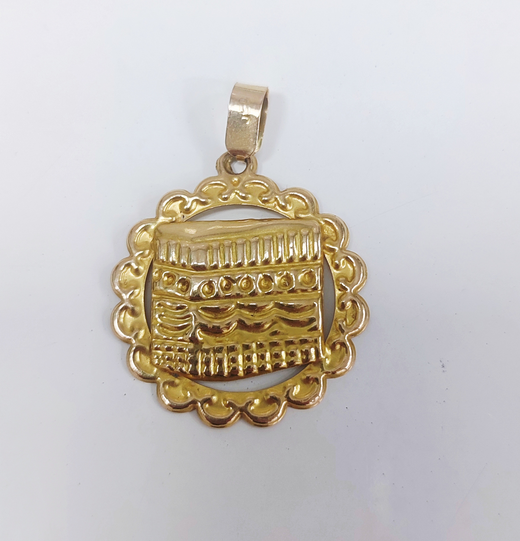 پلاک طلای بدون اجرت طرح کعبه کد 83